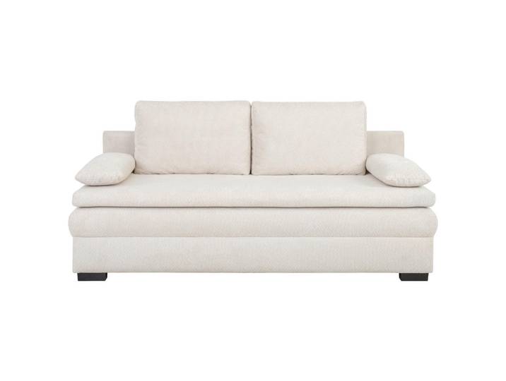 Carryhome Schlafsofa, Creme, Kunststoff, 2-Sitzer, Füllung: Schaumstoff, Silikon,Schaumstoff, Silikon, 195x93x83 cm, Liegefunktion, Schlafen auf Sitzhöhe, Rücken echt, Wohnzimmer, Sofas & Couches, Schlafsofas, Schlafsofas mit Bettkasten