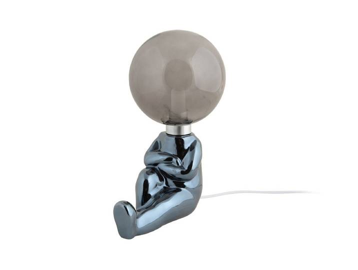 Tischlampe Antman (sitzend) - Designlampe Hochglanz beschichtet mit LED - Schwarz beschichtet - Luxusbetten24
