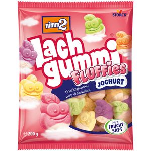 Nimm2 Fruchtgummis Lachgummi Fluffies Joghurt, mit Fruchtsaft und Vitaminen, 200g