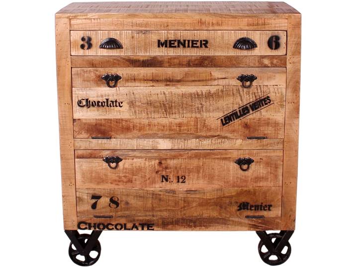 Schuhschrank Rusc natur Holz B 85 T 40 H 90 cm - Schuhschrank
