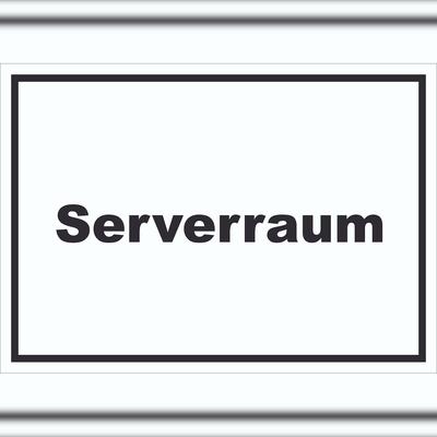 HB-Druck Serverraum Schild mit Text Computer IT PC waagerecht A1 (594x841mm)