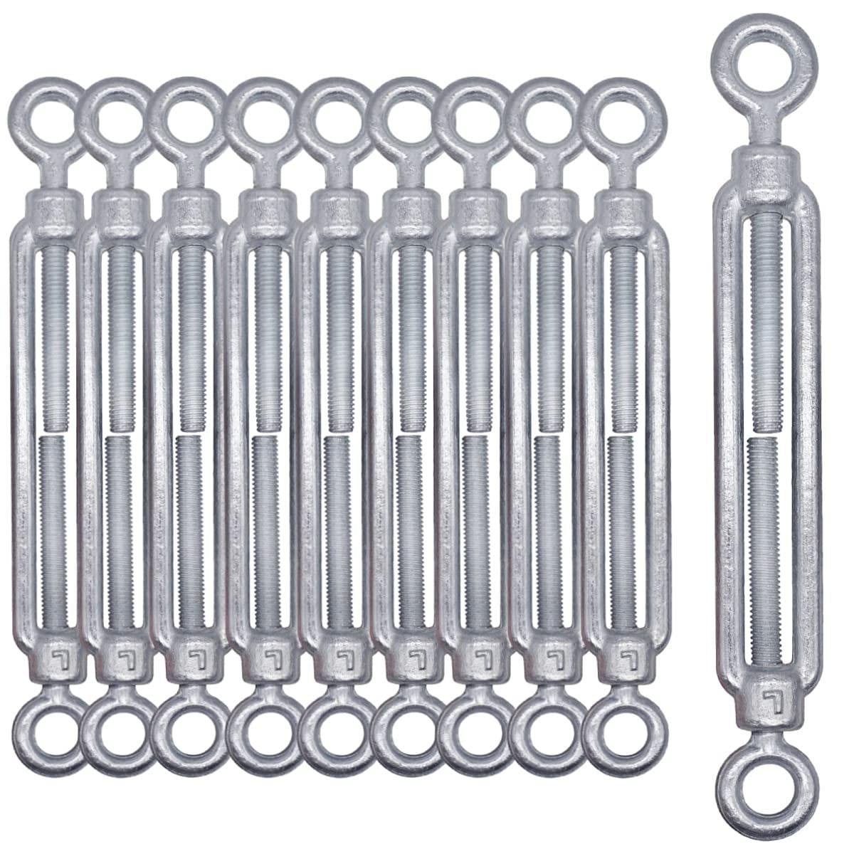 Selius Spanschroef draadspanner M6, verstelbare oog en oog, Pack van 10 stuks