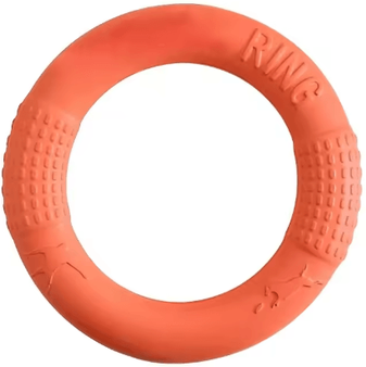 Inspire Picks Interactive EVA Dog Flying Disc & Floating Training Ring Toy orange 28cm
