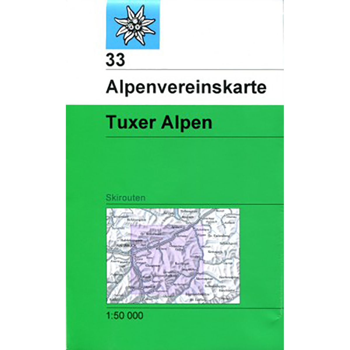 DAV AV-Karte 33 Tuxer Alpen, Skirouten (Größe One Size)