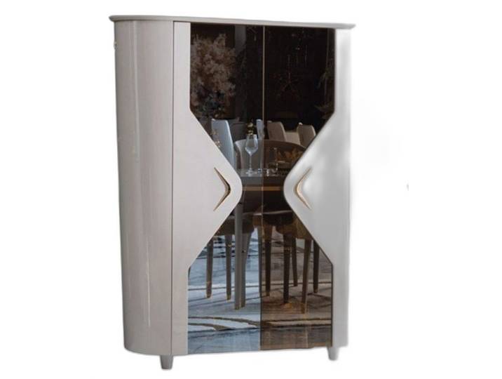 Xlmoebel Vitrine Elegante Holzvitrine mit harmonischem Design und natürlichem Furnier Hergestellt in Europa