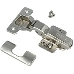 MS Beschläge Clip-On Möbelscharnier Ø 35mm Topfscharnier Topfband vernickelt Mittelanschlag