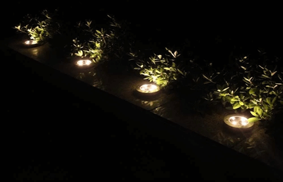 HomeDecorAndMore LLC Solar In Ground Pathway Lights (Set Of 4) Warm White