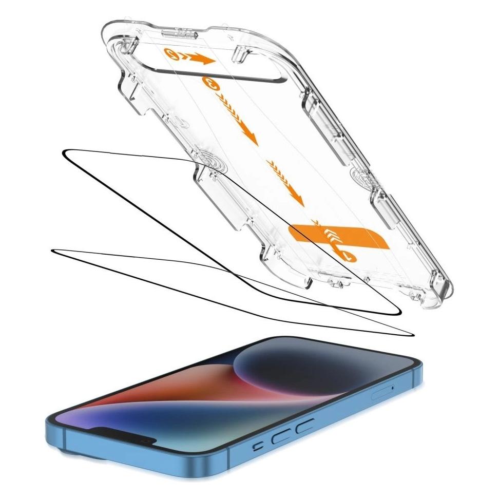 Tech-Protect Quick Set+ Panzerglas 2er-Pack für iPhone 13 / 13 PRO / 14 / 16e (2 Stk., Apple iPhone 13, Apple iPhone 13 Pro, Apple iPhone 14, Apple iPhone 16e) (5906302363186)