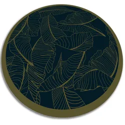 VINYL TEPPICH Ø60 cm Blatt-Skelett