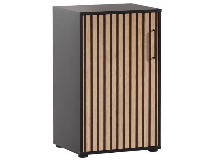 Aktenschrank Hank Schwarz/Eiche Artisan