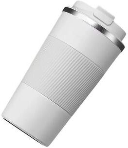 Uplifted Finds 304 Stainless Steel Vacuum Insulated Water Bottle Anti Slip Coffee Thermal Mug Portable Office Gift Set white 510 Ml