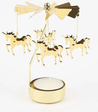 Uplift Treasures Metal Rotating Candle Holder Christmas Decor unicorn