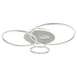 Designleuchte Deckenlampe Fernbedienung LED 3D-Effekt Dimmer Timer silber CCT