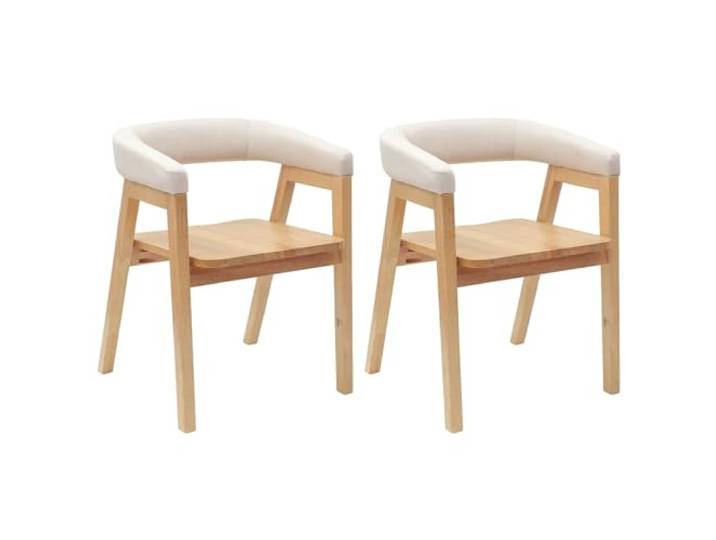 Todiikf 2er Set Esszimmerstühle Natur Massivholz Kautschukbaum 54x57x73cm Stilvolle Armlehnenstühle aus stabilem Holzkörper für Essen und Geselligkeit im modernen Esszimmer und in der Küche.