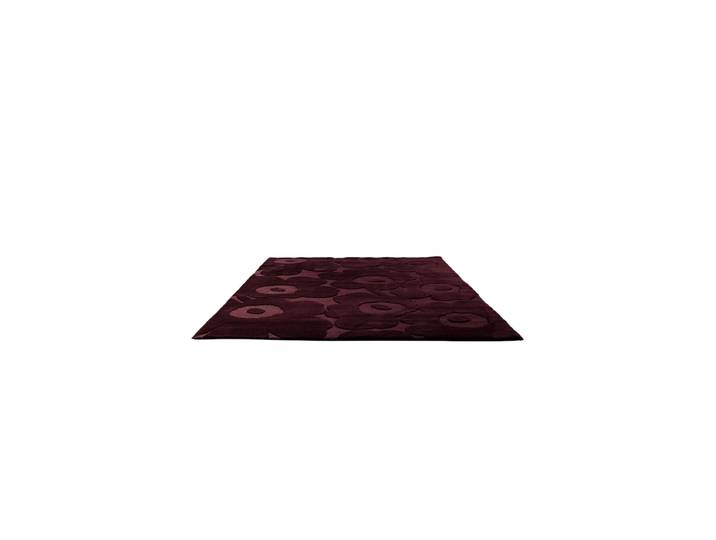 Handgetufteter Designer Teppich „Unikko Burgundy“ aus 100% Wolle, verschiedene Grössen MARIMEKKO