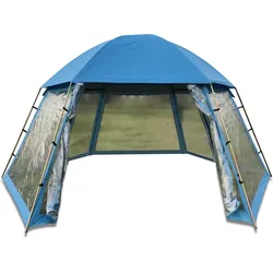 HC Garten & Freizeit Universal-/ Poolpavillon für Aufstellpools XXL aus PVC, ca. 600 x 520 x 280 cm - Blau