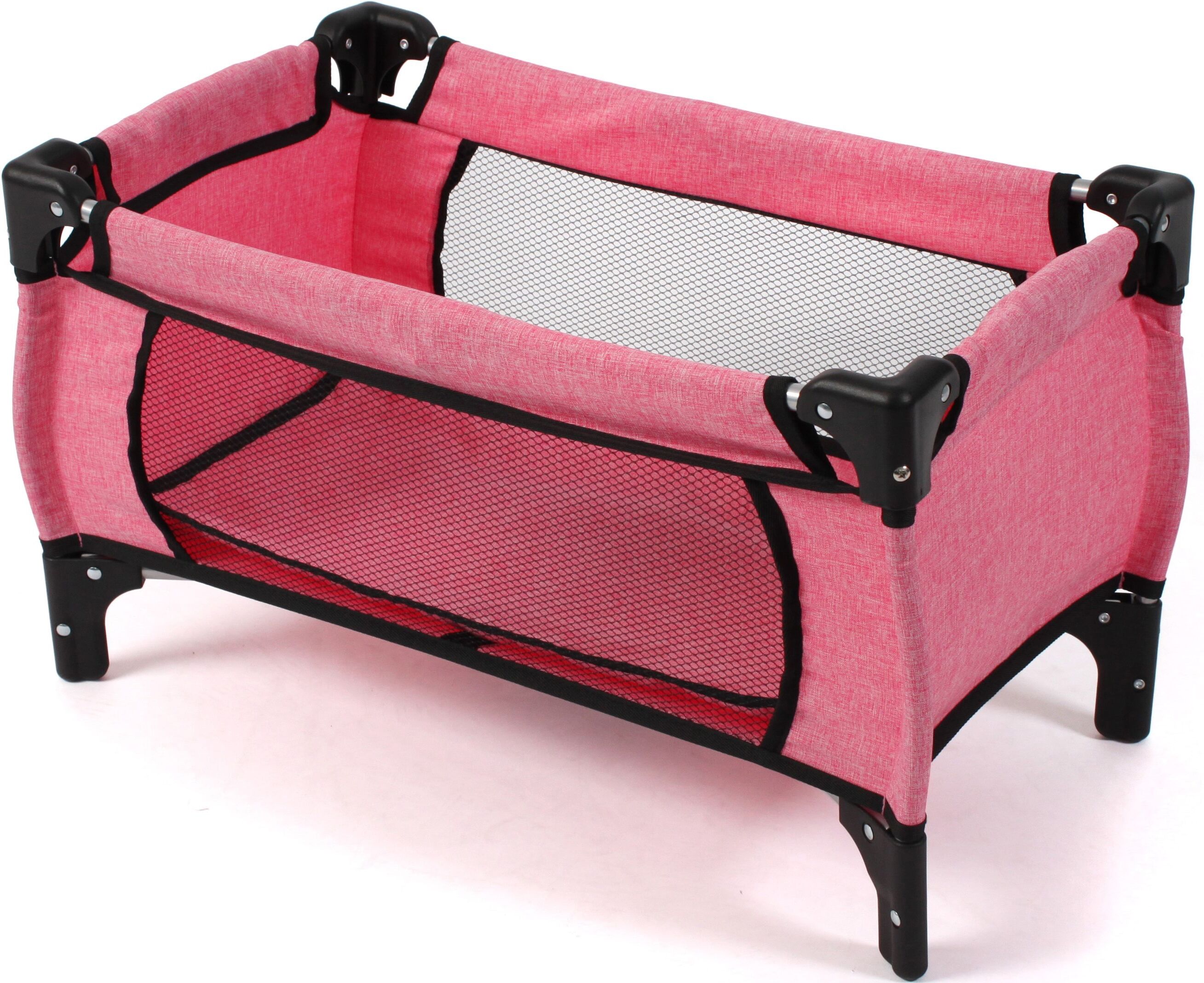 Puppenbett CHIC2000 "Deluxe", rosa (melange pink), Puppenmöbel, KinderB:54cm H:33cm T:54cm, Puppenbett, mit Tragetasche, B:54cm H:33cm T:54cm