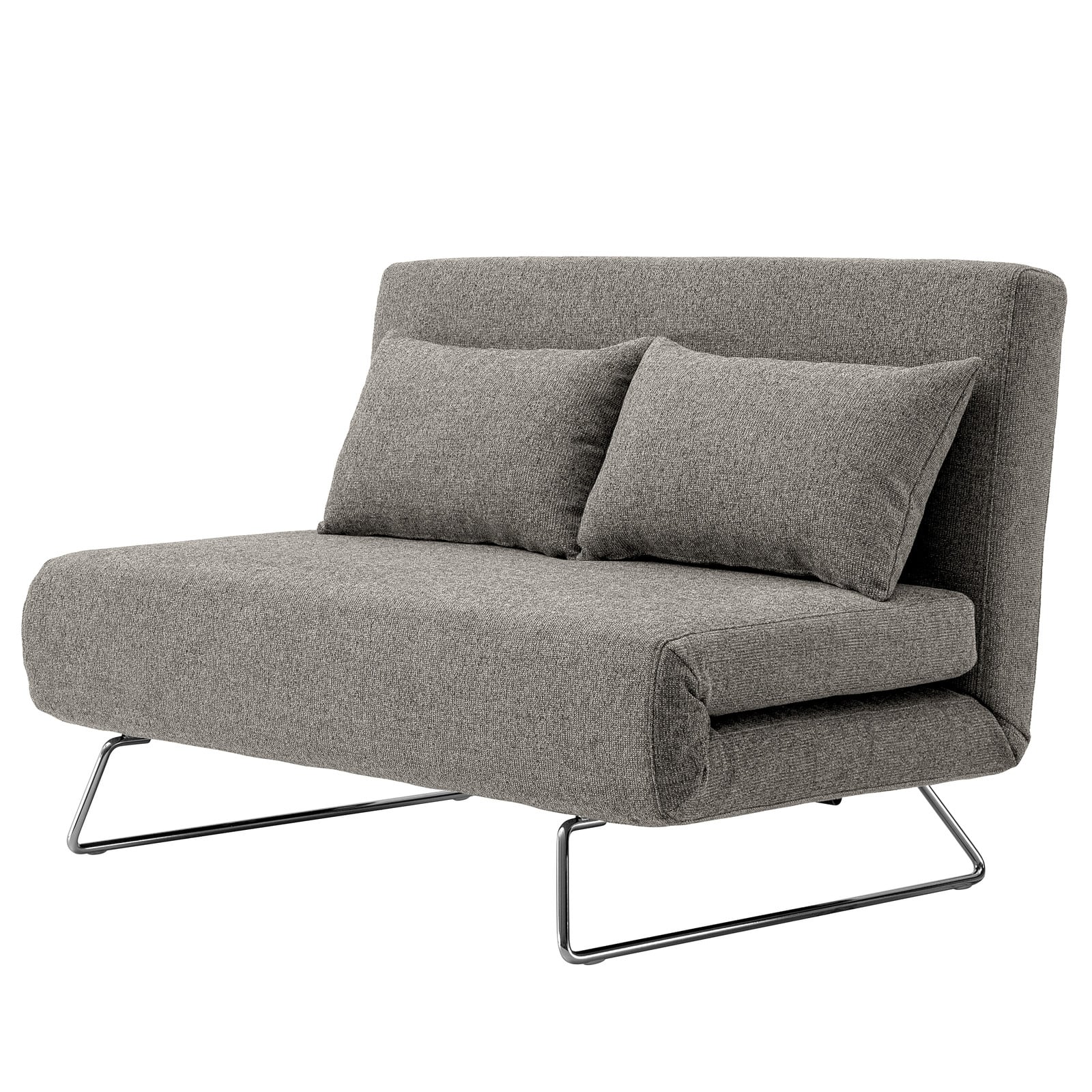 home24 Slaapbank FRIZZO Idil grijs, moderne geweven stof, B: 130 cm, D: 85 cm, H: 87 cm