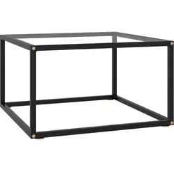 vidaXL Couchtisch Schwarz mit Hartglas 60x60x35 cm