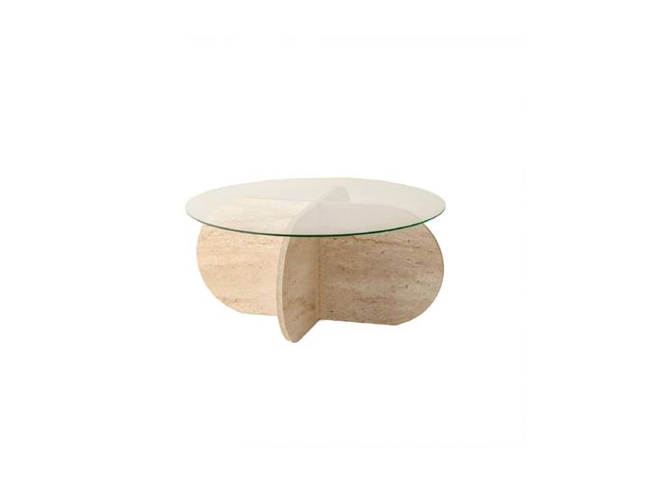 Couchtisch WOODY FASHION Bubble 75 x 35 cm , beige (natur, natur), B:75cm H:35cm, Tische, Couchtisch