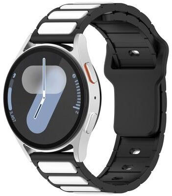 Everyday Crate Silicone Watch Band Dual Color Shaped Adjustable Replacement Watch Strap black White