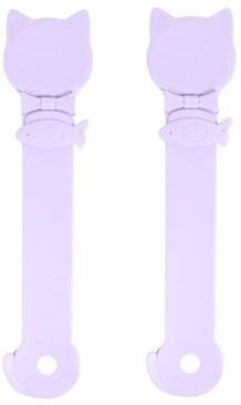 Uplift Treasures Cat Wet Food Squeeze Feeding Spoon purple 2pcs