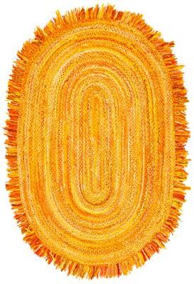 SAFAVIEH Handmade Braided Libby Country Cotton Rug with Fringe