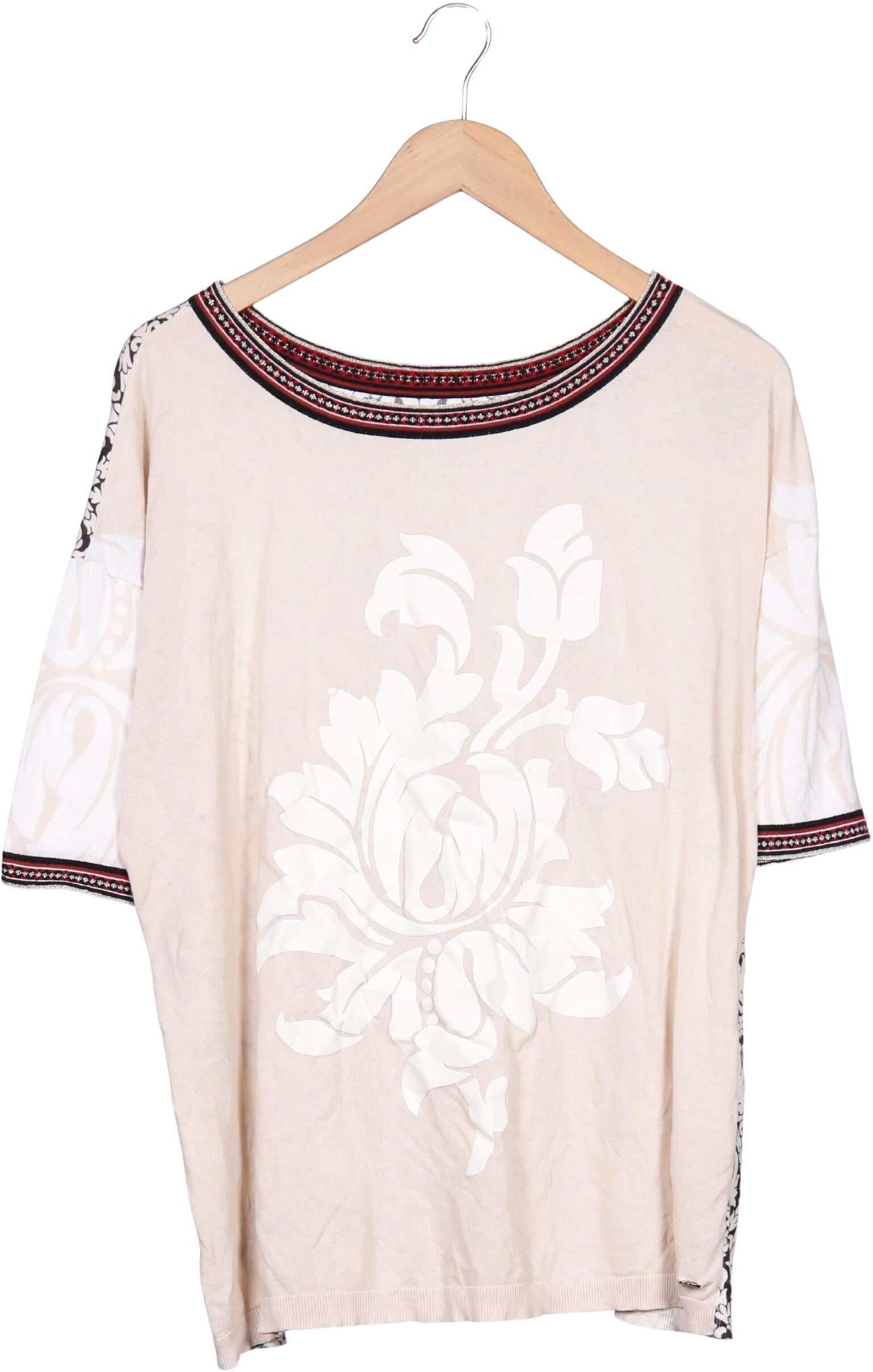 Twinset Damen Pullover, Beige, Gr. XL, Baumwolle - Second Hand