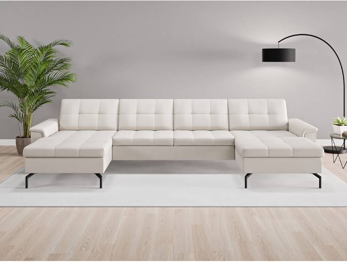 Wohnlandschaft Rio Nr. 2 - Grau (Graubeige) - Feiner Mikrofaserstoff