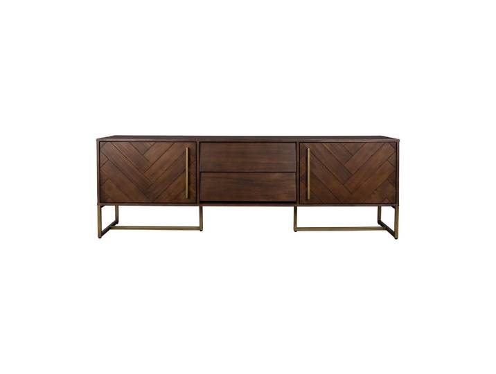 Buffet enfilade en bois d'acacia marron, 2 portes, 2 tiroirs, por