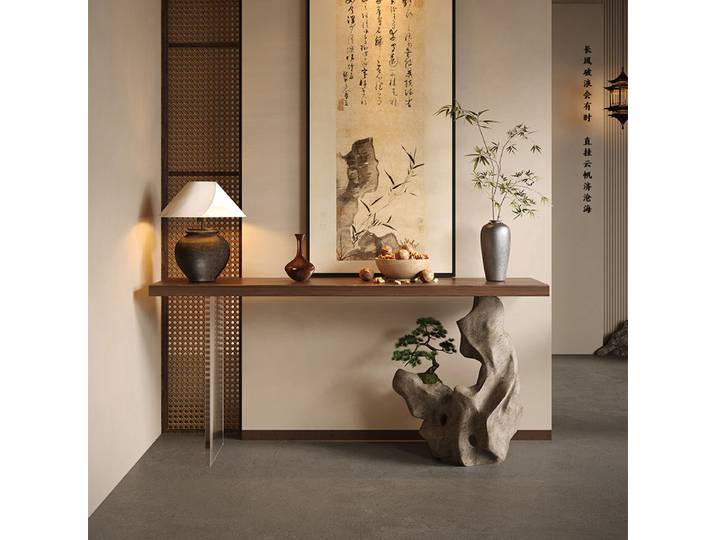 Table console moderne de luxe avec tiroirs de rangement pour entrées, décoration de salon, design de meubles élégant, table d'entrée