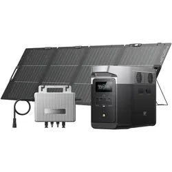 EcoFlow DELTA 2 Max Tragbare Powerstation - 0 % MwSt. (Nur Deutschland) DELTA 2 Max + STREAM Mikro-Wechselrichter + 220W Leichtes Tragbares Solarpanel