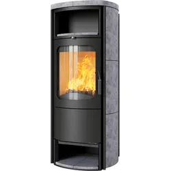 Kaminofen Hark 98 ECOplus 7 kW - Specksteinverkleidung - Korpus: graphit