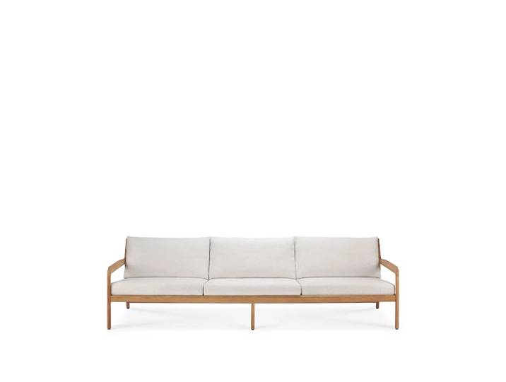 Ethnicraft Jack Outdoor Sofa 3-sitzig teak Offwhite