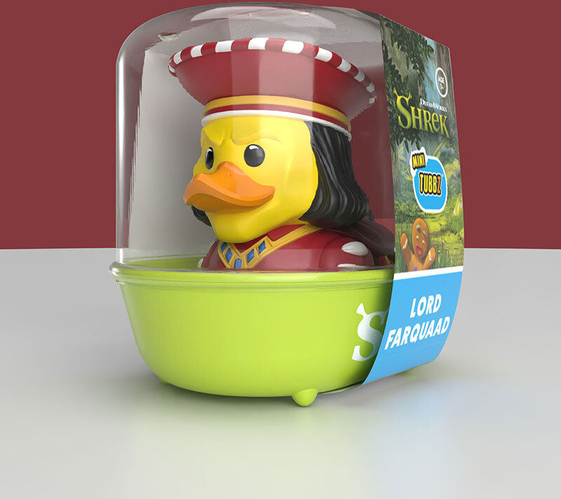 Numskull Designs TUBBZ Mini Shrek Lord Farquaad Cosplaying Duck Figure - Officially Licensed Collectible - PVC - Half the Size of a Standard TUBBZ