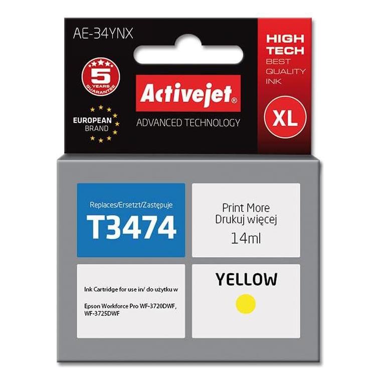 Activejet AE-34YNX  - Tinte auf Farbstoffbasis - Gelb - Epson - Einzelpackung (Y) (AE-34YNX)