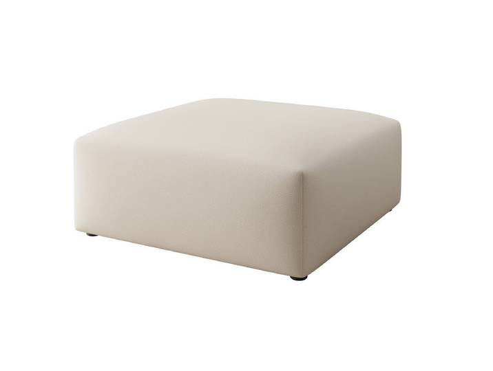 Beistellhocker 80 cm Snug aus Stoff - Beige - Stoff - Luxusbetten24