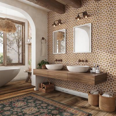 Apollo Tile Citadel 13x13 Rustic Terracotta Porcelain Lattice Wall Tile (9.57 sq ft/case) - 8 Pack