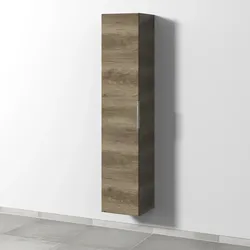 Sanipa Hochschrank „3way“ 350 × 1700 × 345 mm Anschlag links, in Eiche Nebraska, Anschlag links