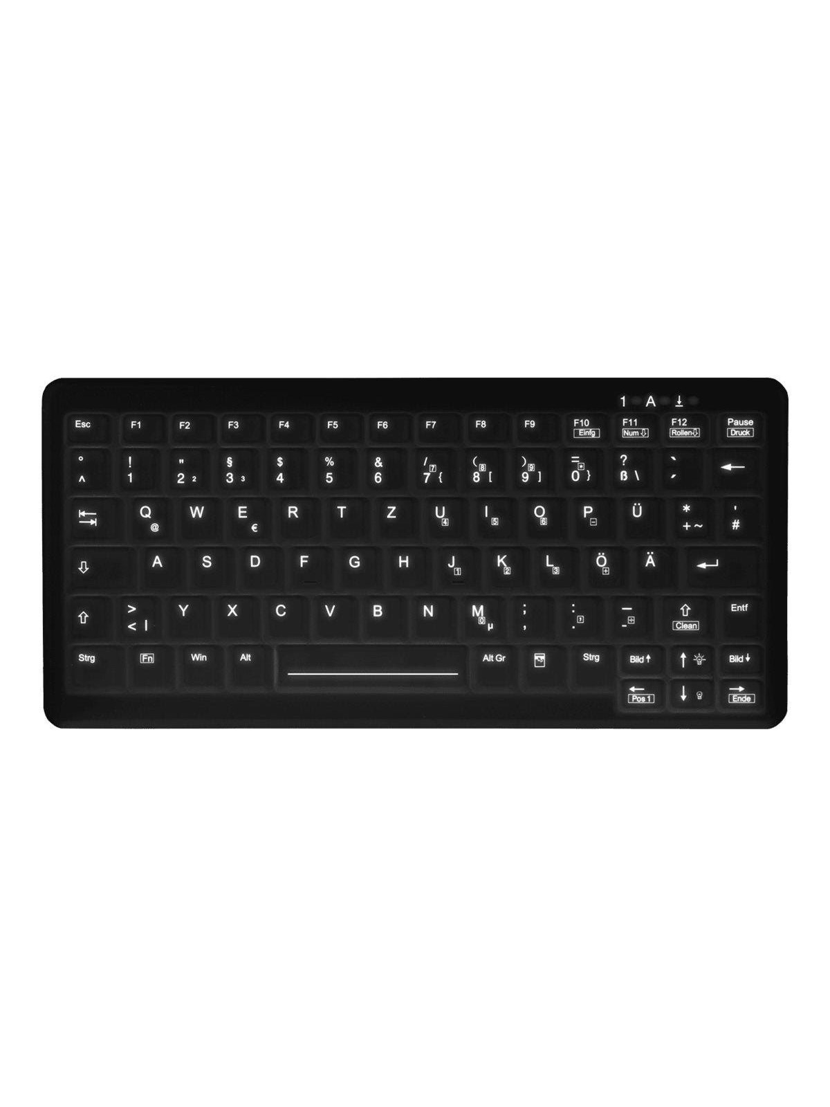 Cherry Active Key MedicalKey AK-C4110 - keyboard - fully sealed IP68 - QWERTZ - German - black Input Device - Tastatur - Deutsch - Schwarz