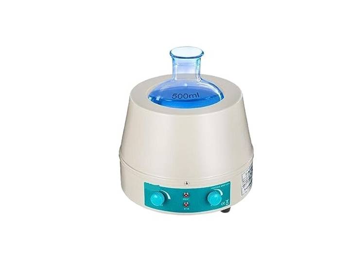 500ML Knopf Magnetrührwerk 0-1600RPM Flüssigkeit Heizmantel Rührer Heizplatte Vortrx Mixer Shaker for chemisches Labor Stabilität Gewährleisten