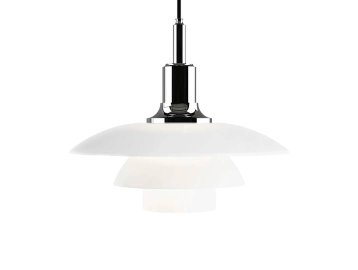 Louis Poulsen Suspension PH 3½-3 verre opale Chrome
