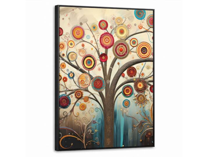 LEINWAND Bilder mit Rahmen - Baum - Baum des Lebens - Farbe - 70x100
