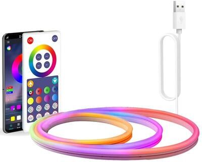 Inspired Deals Smart RGB Neon Rope Light 3M Waterproof WiFi Music Sync LED Strip For Indoor & Outdoor Decor NH021