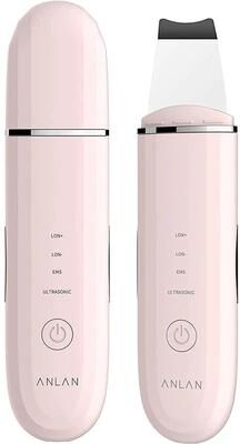 Useful Little Things Ultrasonic Face Shrubber And Pore Deep Cleaning Device pink