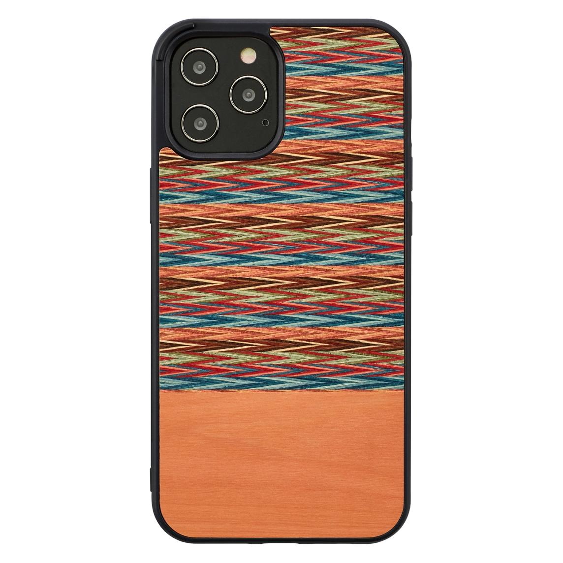 Man.Wand &WOOD case for iPhone 12 Pro Max browny check juodas (Apple iPhone 12 Pro Max) (1000001428PM)