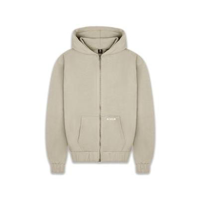 Kapuzenpullover DROPSIZE "Dropsize Herren Super Heavy Blank Zip-Hoodie", Herren, Gr. S, coconutmilk, 70% Baumwolle, 30% Polyester, unifarben, Rundhals, Pullover Kapuzenpullover