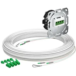KAISER 4250071 Teilnehmeranschluss Gf-TA E3S Connect®, Unterputz, 2xF, LC/APC QD, L=55m, Gf-GV, vorkonfektioniert, shutter, LC/APC