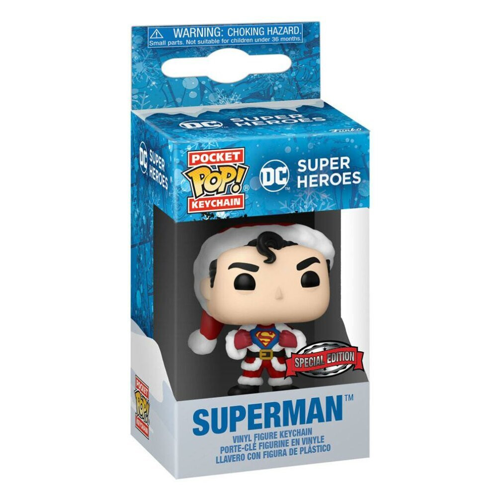 Funko Pocket POP! Sleutelhanger DC Super Helden Superman Kerstspecial Editie