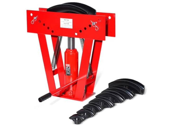 VEVOR Hydraulische buisbuigmachine, 13-76 mm, koperen buisbuigmachine, belasting 16 ton met 8 matrijzen, 90-180 graden verstelbare rolbuiggereedschap, voor het buigen van verschillende soorten metalen